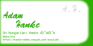 adam hanke business card